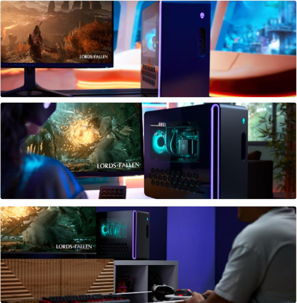 Dell Alienware Aurora R16 Gaming Desktop PC - NVIDIA RTX 5080 16GB GDDR7 - Intel Core Ultra 9 Processor 285K - AlienFX Liquid Cooling - Win 11 Pro, Office Pro(64 GB DDR5 | 2 TB SSD+2TB HDD)