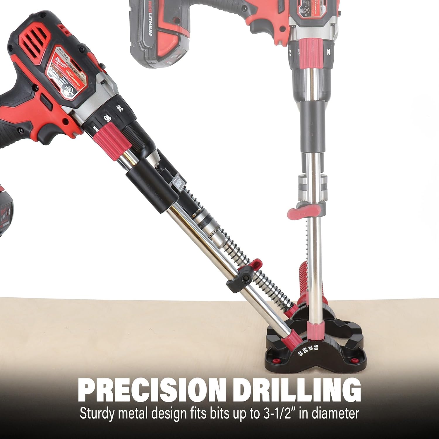 Milescraft 1318 DrillMate Portable Drillling Guide – Precision Drilling Jig Attachment for Drilling Angled or Straight Holes,Adjustable Attachment,Portable Drill Press with 3/8' Chuck,(Pack of 10)