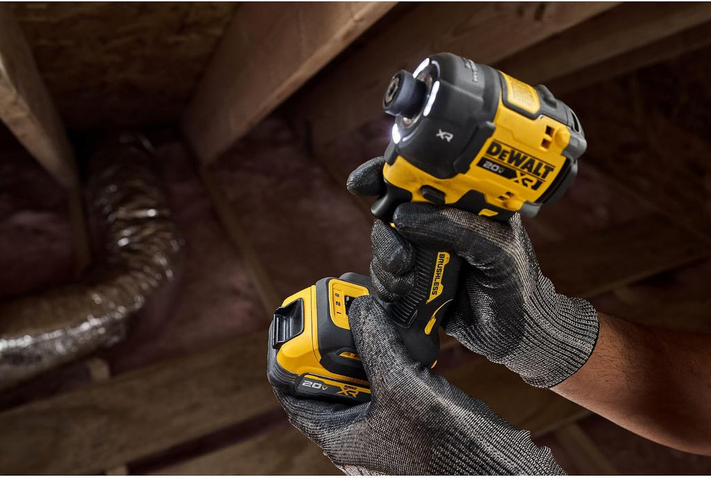 DEWALT 20V MAX 1/4 Inch Hydraulic Impact Driver,Quiet, Brushless Cordless XR Extreme Runtime, LED Halo Ring, Tool Only (DCF870B)