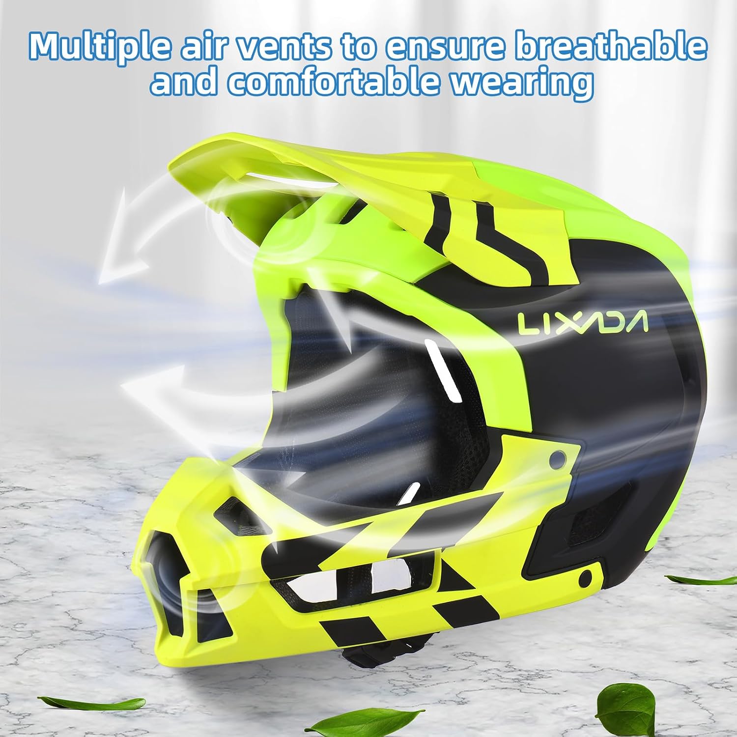 Lixada Adult Bike Helmet Full Face Mountain Bike Helmet Lightweight Bicycle Helmet Adult Cycling Helmet for Men Women 59-62CM