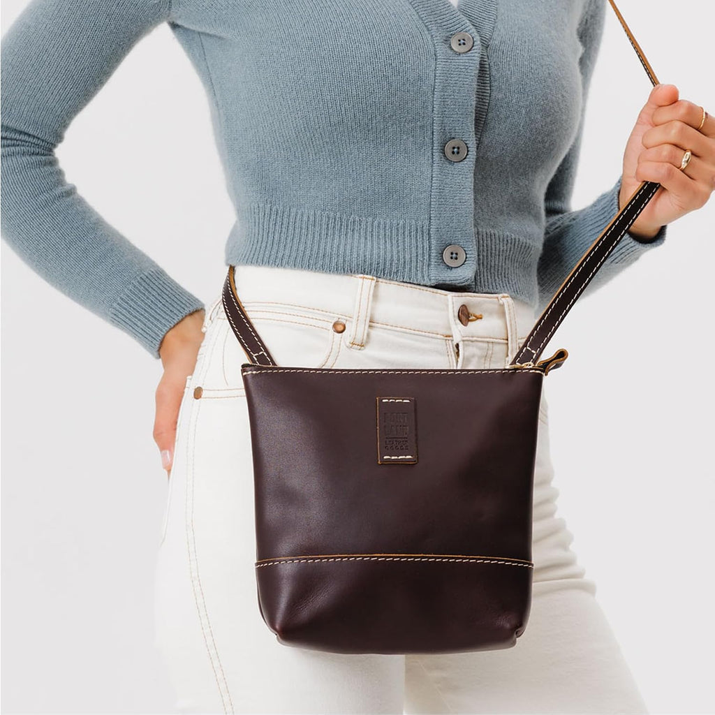 Portland Leather Goods Festival Bag – Lightweight Leather Crossbody Purse – Handmade from the Finest Full-Grain Hides