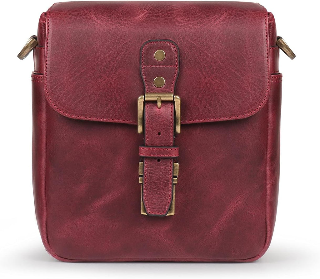 MegaGear Genuine Leather Camera Messenger Bag Mirrorless Portable electronic device cover
