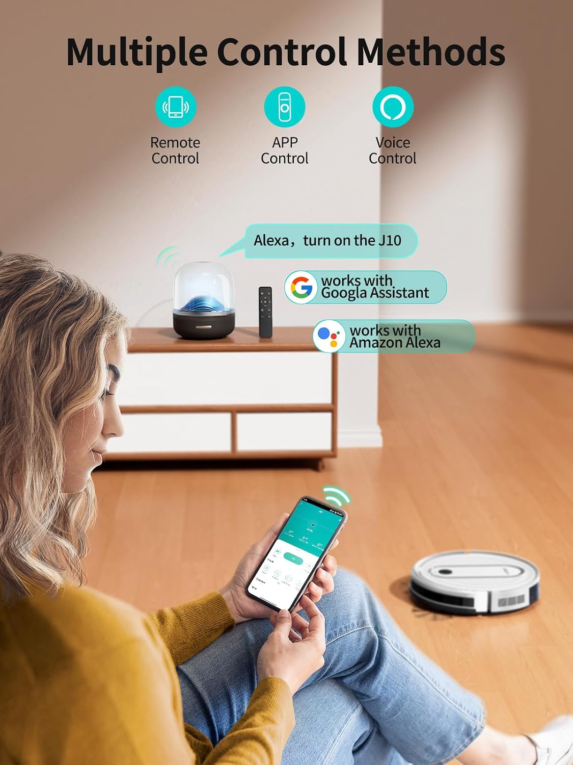 Airzeen Robot Vacuum and Mop with 4000Pa Powerful Suction, 3-in-1 Cleaning, Smart APP & Alexa Control, Self-Charging Robot Vacuum for Pet Hair, Carpets & Hard Floors
