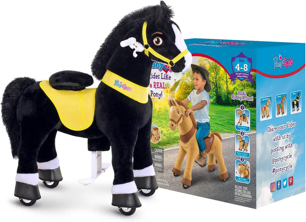 PonyCycle Pony Cycle 4-7 Ride on Pony Toy Spring Rocking Horse Riding Toy No Battery Required (35.4' Height/Size 4) Horse Rider Ride on Toys Bouncy Animals Toddlers Spirit Horse E438