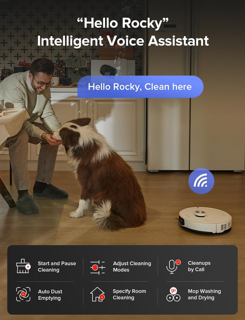 roborock S8 MaxV Ultra Robot Vacuum & Sonic Mop, 10000 Pa Suction, Corner to Edge Deep Cleaning, Hot Air Self-Drying, Auto Empty & Refill, Detergent Dispenser, Obstacle Avoidance,White (Renewed)
