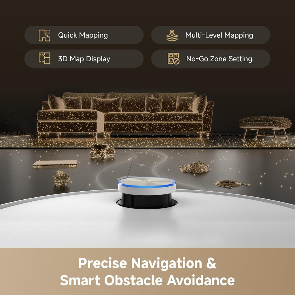 DREAME L60 Pro Ultra Robot Vacuum and Mop with Auto-Empty, 35,000Pa Suction, Hot Water Mop Self-Cleaning, and Smart Obstacle Avoidance, White