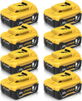 8-Pack Replacement for Dewalt 20V 8.0Ah Lithium-Ion Battery High Capacity 8,000mAh Replacement for DCB200/DCB201/DCB203/DCB206 Battery Compatible with Dewalt 20V Max Tools