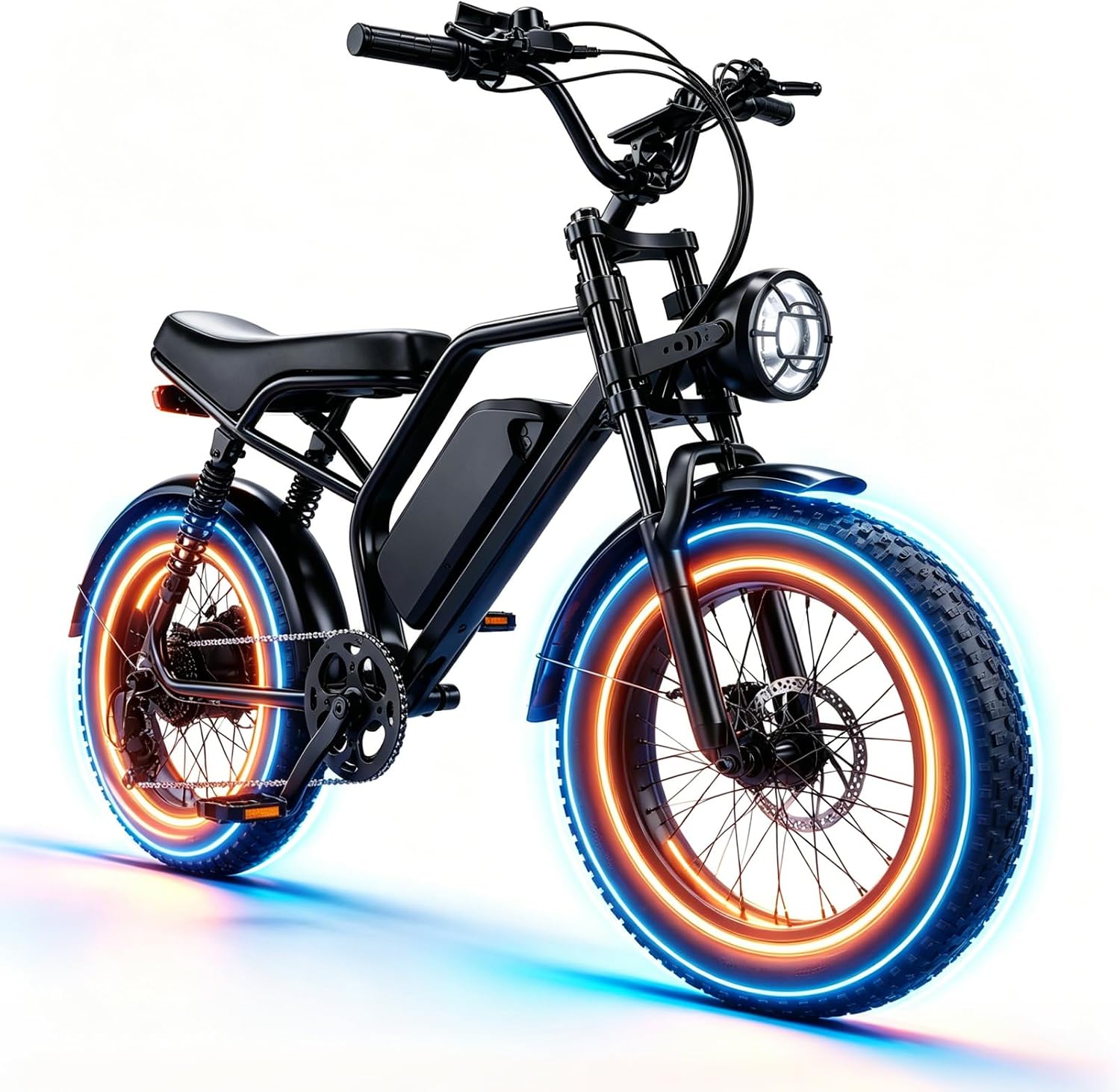 Electric Bike for Adults, 1500W Peak Motor 28 MPH 50Miles, Fat Tire Ebike with 48V Removable Battery 20'x4.0' ebikes for Adults Hydraulic Suspension and 7-Speed, All-Terrain Unisex ebikes