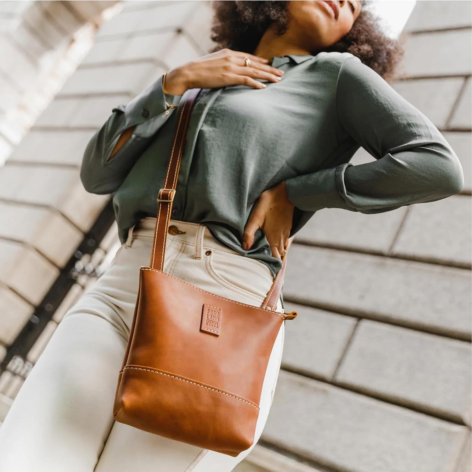Portland Leather Goods Festival Bag – Lightweight Leather Crossbody Purse – Handmade from the Finest Full-Grain Hides