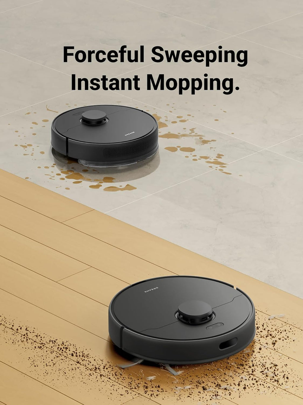 DREAME D9 Max Gen 2 Robot Vacuum and Mop Combo, LDS Navigation, 6000Pa Strong Suction Power, 240mins Runtime, 2-in-1 Sweep and Mop, WiFi, APP, Voice Control