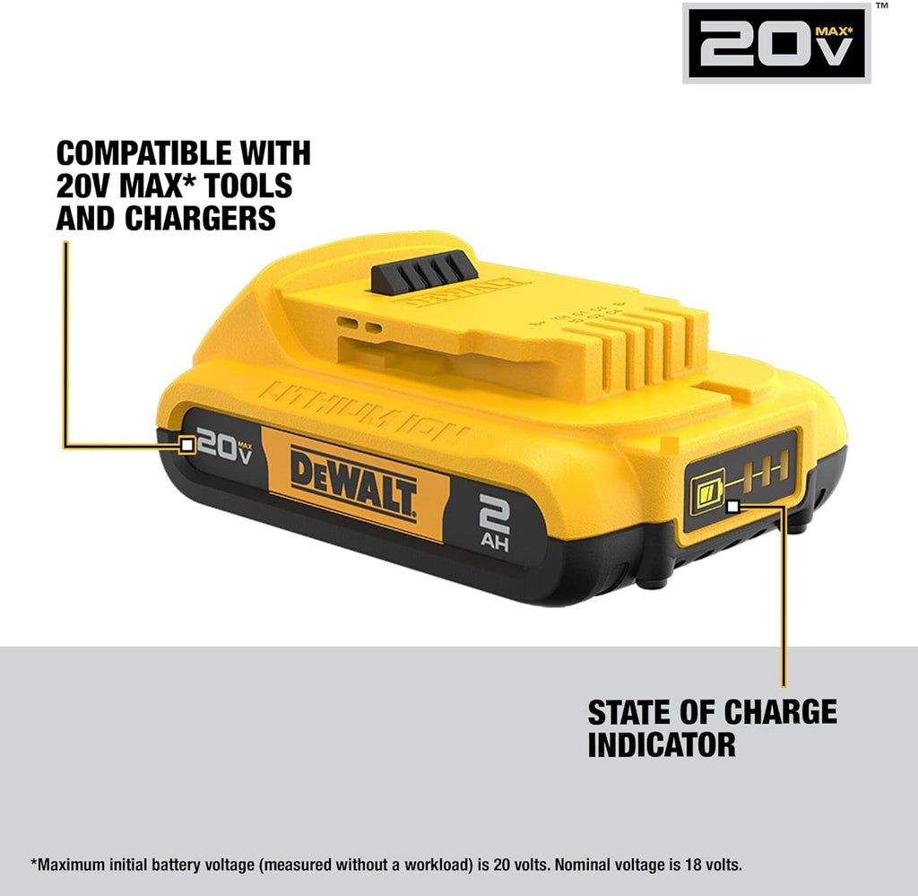 DEWALT 20V MAX Cordless Drill Driver and Circular Saw Combo Kit with 2 x 2 Ah Batteries and Charger, Contractor Bag (DCK252D2)