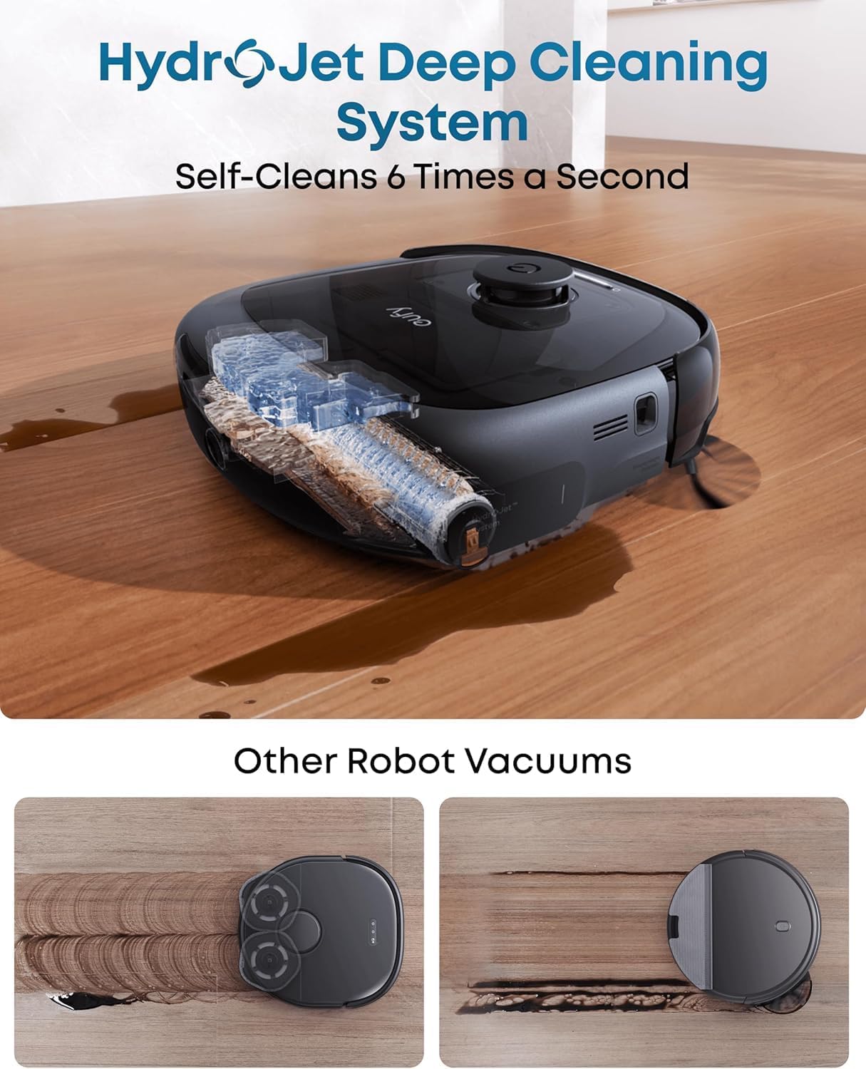eufy E25 Omni Robot Vacuum and Mop Combo,HydroJet System, 20,000Pa Turbo Suction, Zero-Tangle Design, Auto-Empty & Self-Cleaning All-in-One Station + Official Replacement Parts Kit