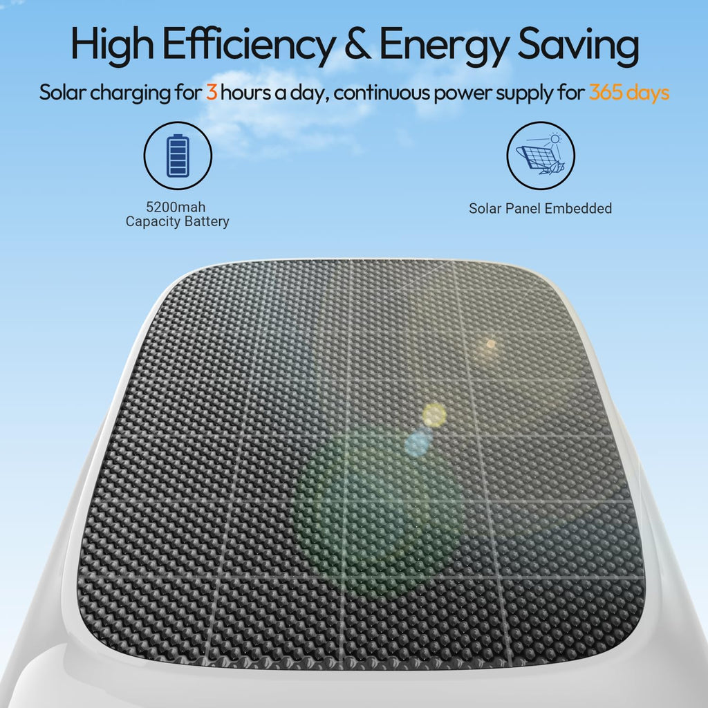 4pcs 2.4G/5G WiFi Cameras for Home Security with Embedded Solar Panel,2.5K Solar Security Cameras Wireless Outdoor with Color Night Vision,2-Way Talk,Siren,IP66, Cloud/SD, AI Detection,W/Alexa