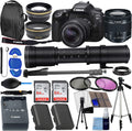 Canon EOS 90D DSLR Camera w/ 18-55mm Lens Bundle + 420-800mm HD Super Zoom Lens, 128GB Memory, Wide Angle Lens, Telephoto Lens, Camera Backpack, 3pc Filter Kit+ Professional Bundle (Renewed)