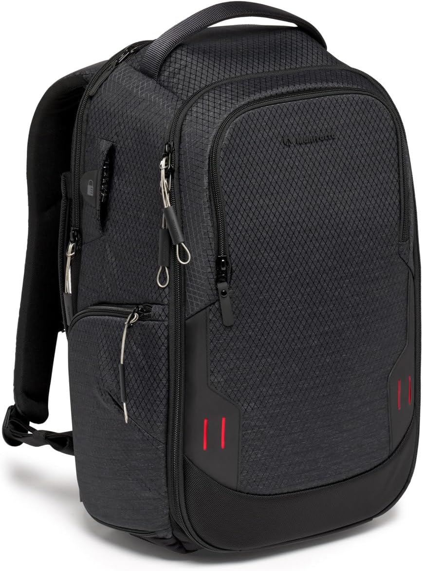 Manfrotto PRO Light Frontloader M, Professional Camera Backpack, Side and Front Access, Tripod Mount, Padded Backpack with Interchangeable Dividers, Black
