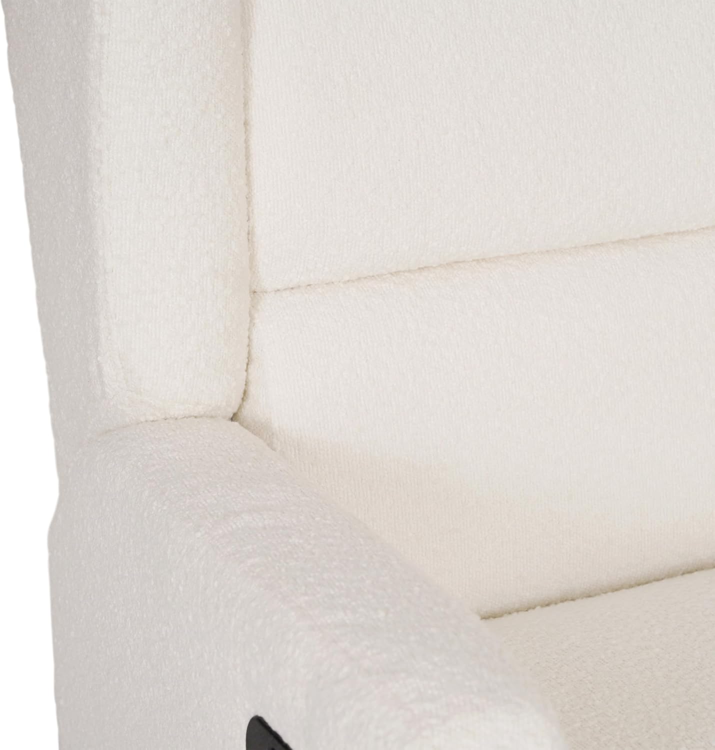 Flash Furniture Omma Swivel Glider Rocking Recliner, Manual Wingback Recliner with 360 Degree Swivel, for Living Room, Bedroom, or Nursery, Upholstered, Off-White Boucle