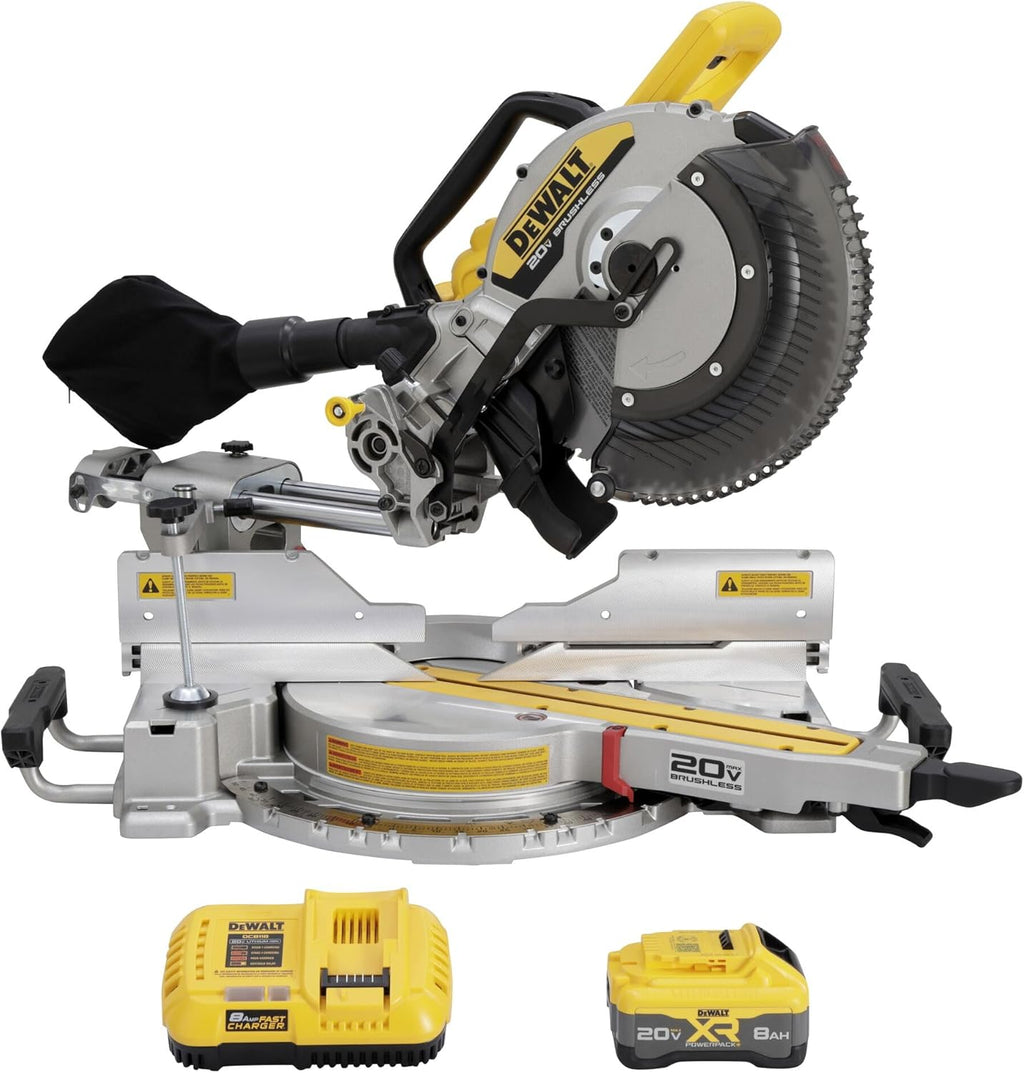 DEWALT 20V MAX XR 12 in. Double Bevel Sliding Miter Saw Kit (DCS785WW1)