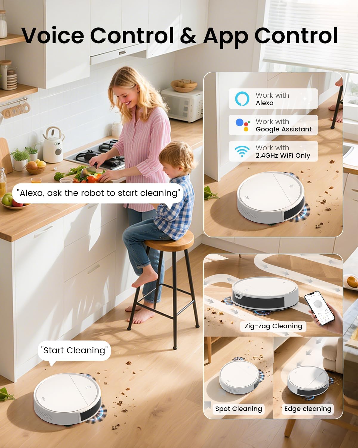 OKP Life K5 Ultra Robotic Vacuum,2.9 inch Small Robot Vacuum with ToF LiDAR Navigation,170Min Runtime,6000Pa Automatic Robotic Vacuum,WiFi/App/Alexa Control, Cleans Pet Hair and Home