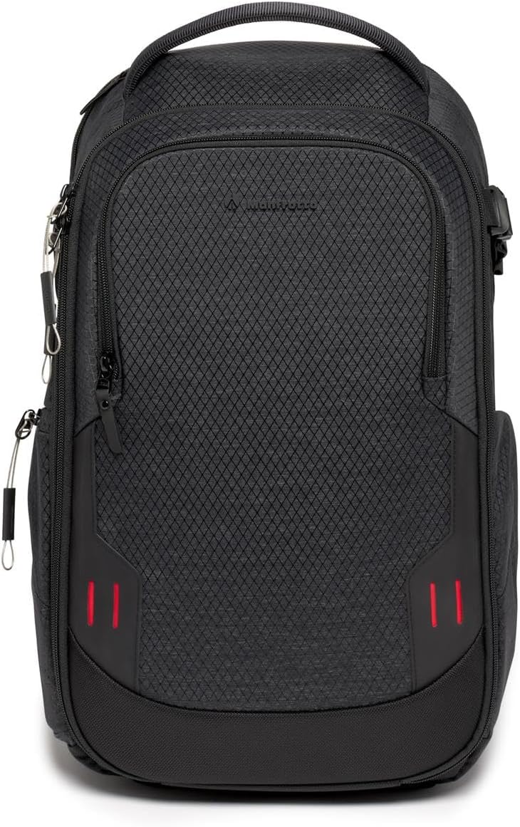 Manfrotto PRO Light Frontloader M, Professional Camera Backpack, Side and Front Access, Tripod Mount, Padded Backpack with Interchangeable Dividers, Black