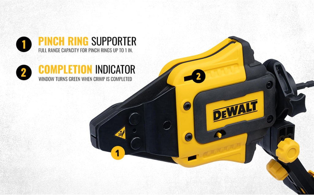 DEWALT IMPACT CONNECT PEX Pinch Clamp Attachment for Impact Driver, Plumbing Tool (DWAPXPIR)