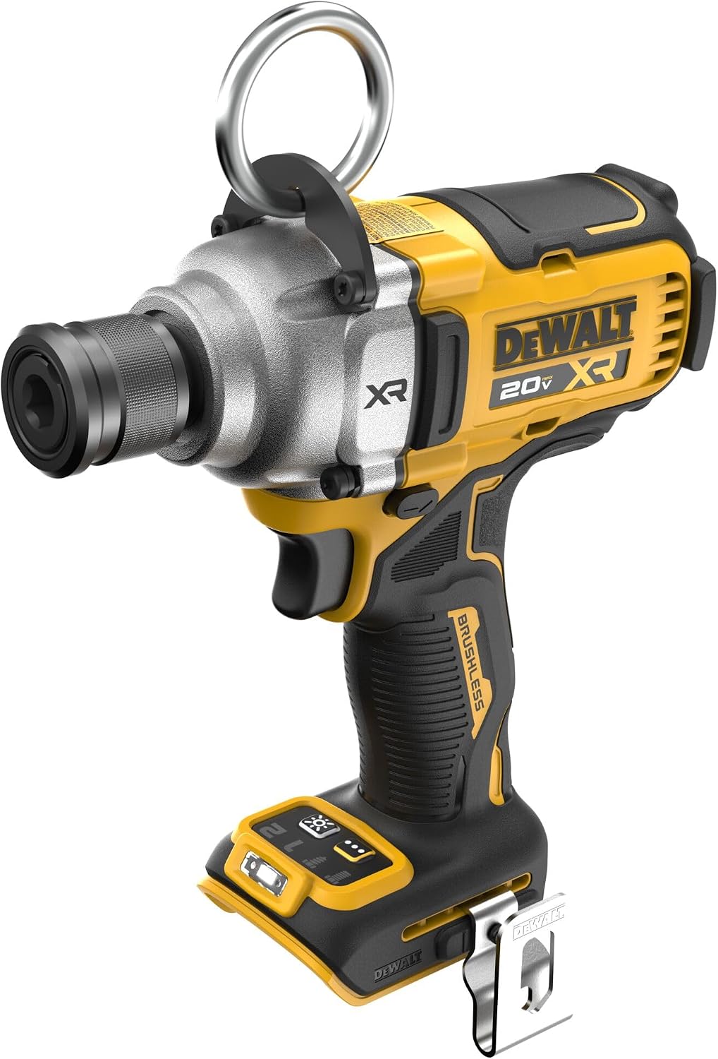 DEWALT 20V MAX XR Impact Wrench Cordless 7/16 inch Brushless Impact Gun, 4-Mode Speed Selection Including Timber Screw, Tool Only (DCF937B)