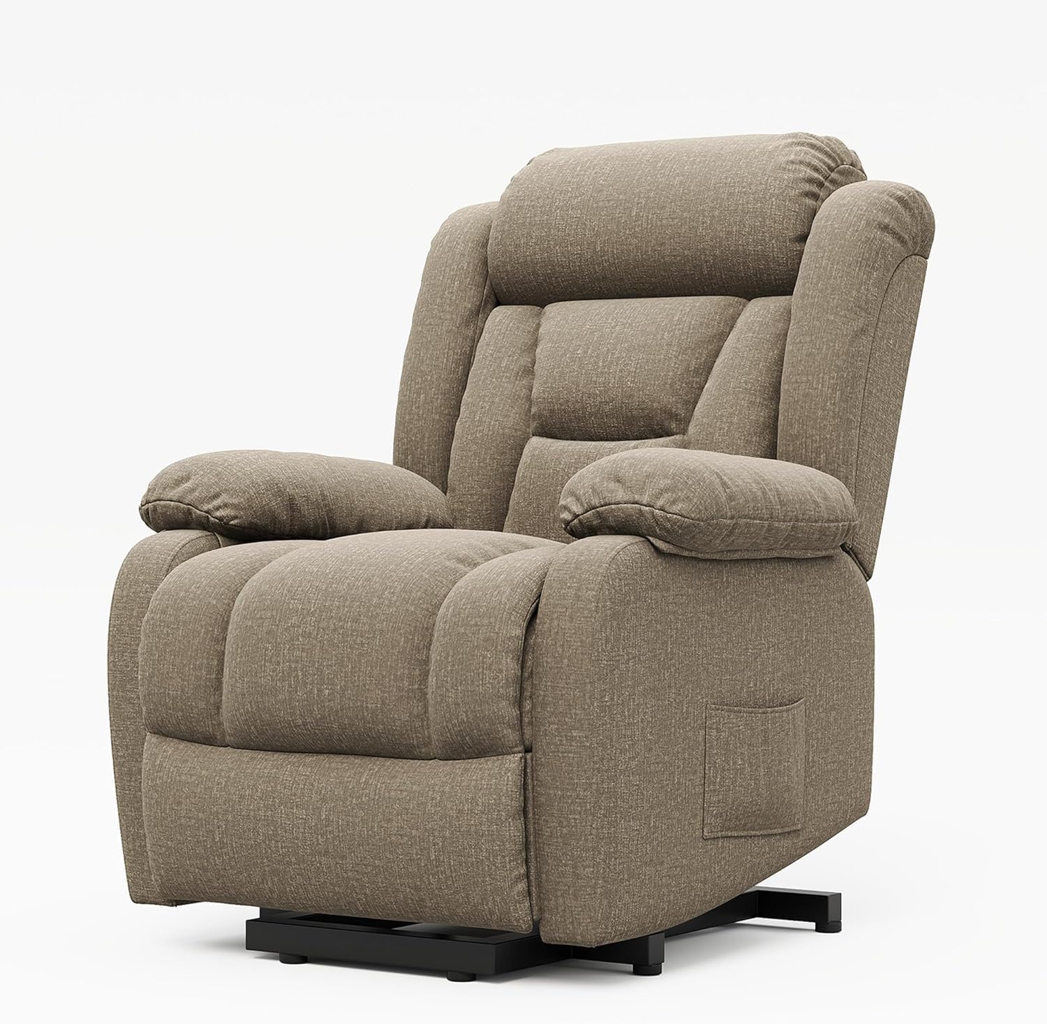 Amopatio Lift Recliner Chair for Elderly Upgraded Reclining Chairs Indoor Lounge Chairs Single Sofa with Side Pockets and Remote Control for Living Room Bedroom（Brown）