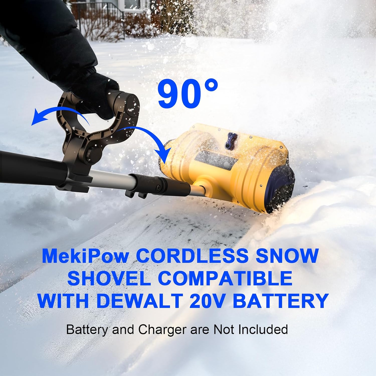Cordless Snow Shovel Compatible for DeWalt 20V Battery with Brushless Motor, 12'' Cordless Snow Blower, Electric Snow Thrower,6.2' Clear Depth with Front Handle for Deck,Patio
