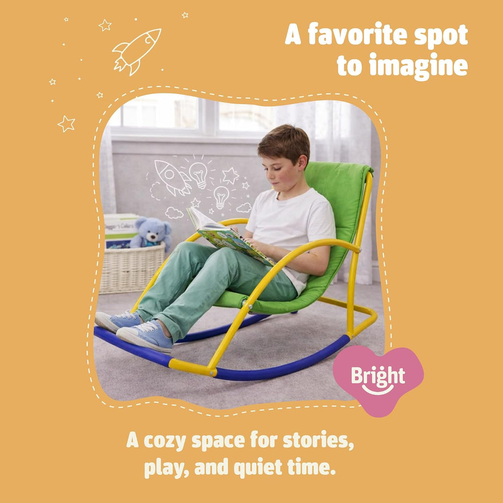Bright Autism Rocking Chair for Kids (9-12 Years) - Sensory Rocker for ADHD and Special Needs. Great Therapy Tool for Calming Senses. for Sensory Room, Daycare and Playground. Indoor and Outdoor Play