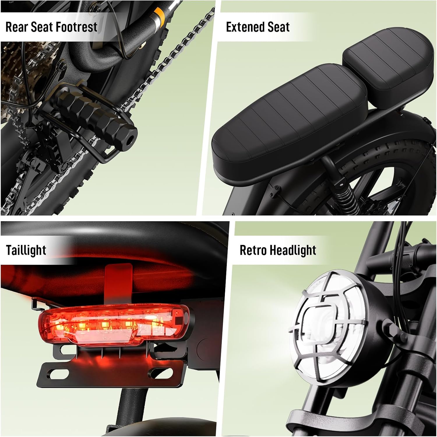 TST Electric Bike for Adults, 1500W Peak Motor 60 Miles Fat Tire Ebike with 48V 15Ah Removable Battery 20' Fat Tire Electric Bike, Full Suspension and 7-Speed
