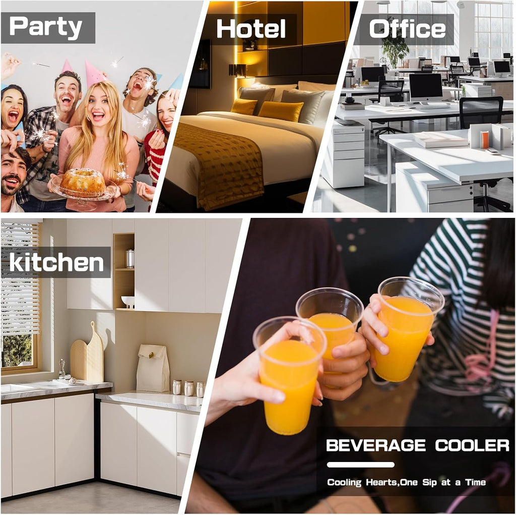 Stopasd Beverage Refrigerator Cooler, 5.3 Cu.Ft/166 Can Drink Fridge with Adjustable Shelves & Glass Door for Soda Wine Beer, Quiet Undercounter Small Fridge for Home/Office/Bar/Garage(37-61 ℉),Sliver