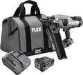 FLEX 24V Brushless 21° Framing Nailer Kit, Zero Ramp-up Time, 3 Nails/Sec, Ideal for Framing, Sheathing and Decking, w/ 5.0Ah Lithium Battery & 160W Fast Charger - FX4351A-1C