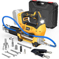 Ecarke Cordless Grease Gun, Compatible with DeWalt 20V Battery (Bare Tool), 3‑Speed Adjustable Flow, 12,000 PSI Max, 39' Hose, Works with Bulk & Cartridge Grease, for Farm/Truck/Construction