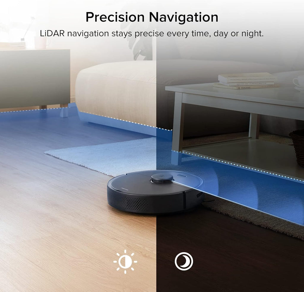 roborock S4 Max Robot Vacuum with Lidar Navigation, 2000Pa Strong Suction, Multi-Level Mapping, No-go Zones, Ideal for Carpets and Pets Robotic Vacuum