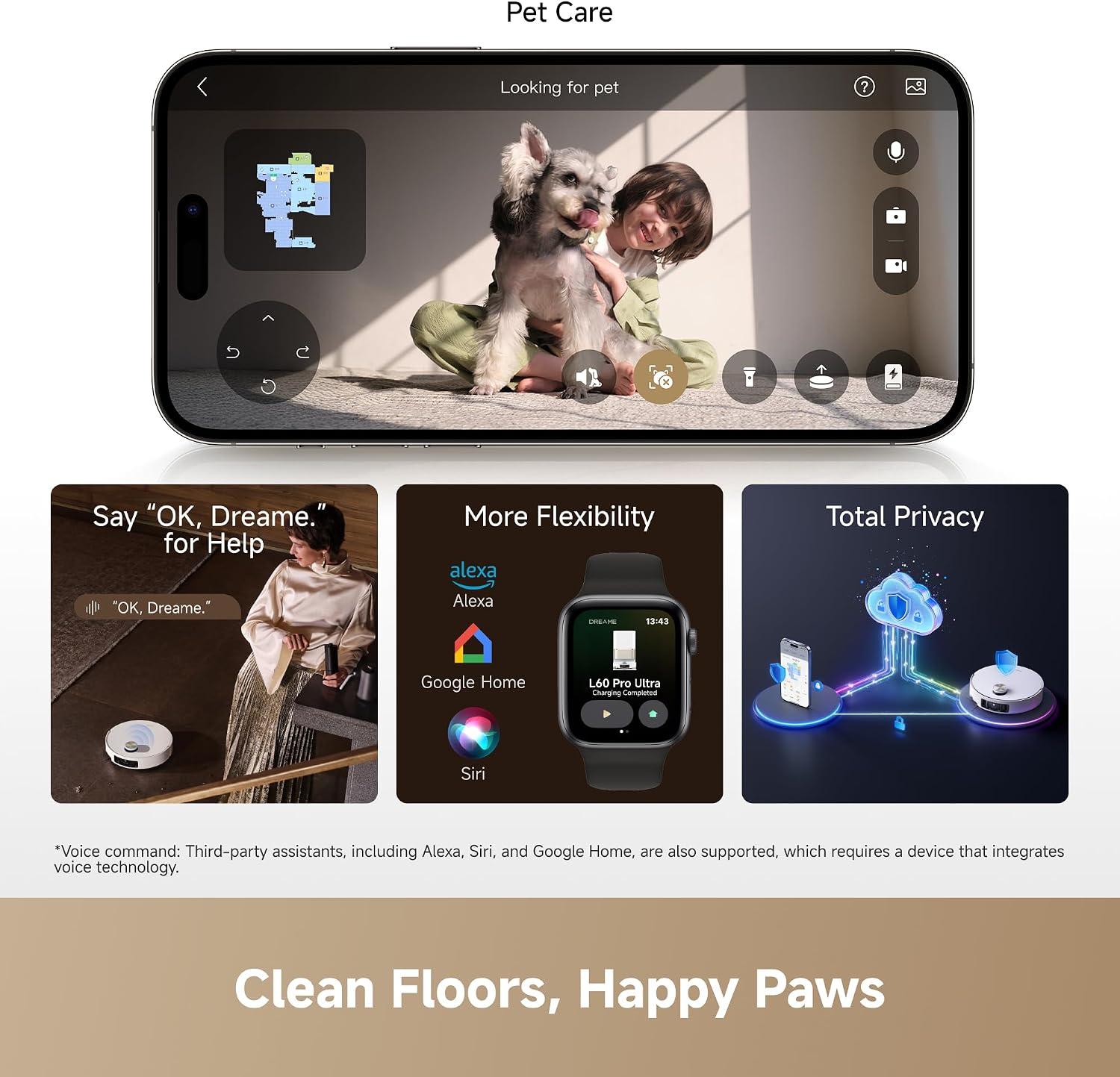DREAME L60 Pro Ultra Robot Vacuum and Mop with Auto-Empty, 35,000Pa Suction, Hot Water Mop Self-Cleaning, and Smart Obstacle Avoidance, White