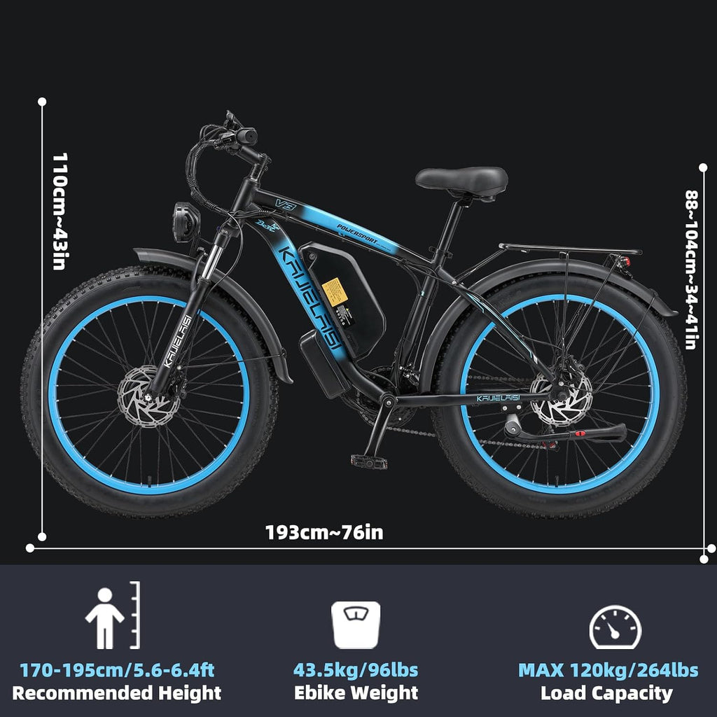 AWD Electric Bike for Adults, Peak 4000W Power 26' Fat Tire Ebike, Dual Motor Electric Bicycles, 48V 22.4AH Removable Battery Fast Dual Hydraulic Brakes 21-Speed Electric Mountain Bike