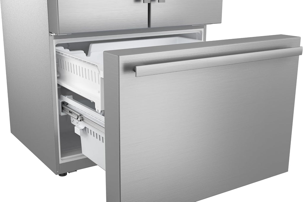 Sharp SJF2955KS 28.9 cu. ft., 3-door French Door Refrigerator, Ice/Water Dispenser, Advanced Cooling Plus System, Chill-Boost & Freezer-Boost, Automatic Dual Ice Maker Garage Ready, Stainless Steel