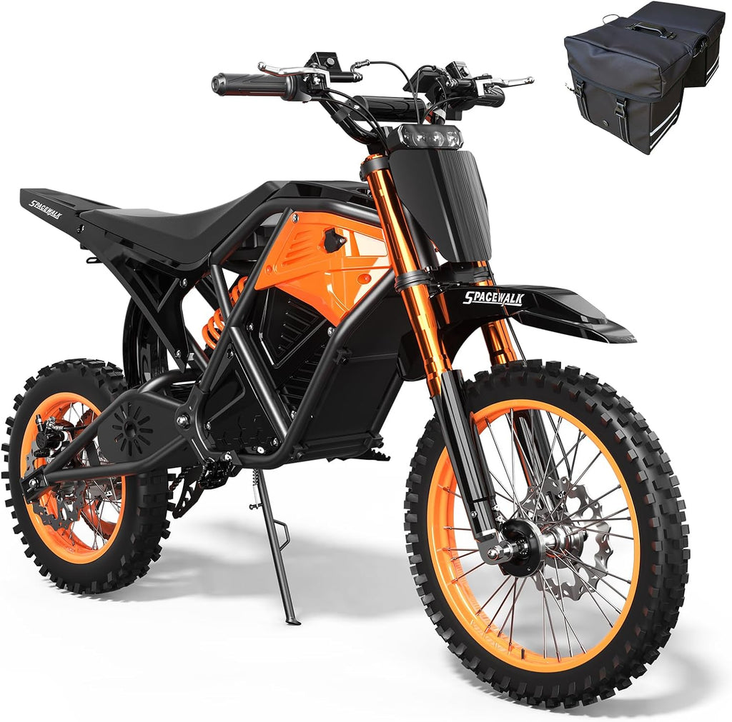 EILLEO Electric Dirt Bike for Adults Teens 48V, E Dirtbike Ebike with 3000W Motor, Electric Motorcycle with 14'/12' Fat Tire, 37.5MPH Hydraulic Brakes & Full Suspension, Fit Age 13+