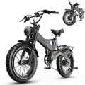 3000W/2000W Peak Dual Motor/Single Motor Foldable Electric Bike for Adults, 52V 30Ah Removable Battery, 35 MPH & 120 Miles, 20'x4.0' Fat Tire Mountain Bicycle, Magnesium Alloy Frame Dirt Ebike