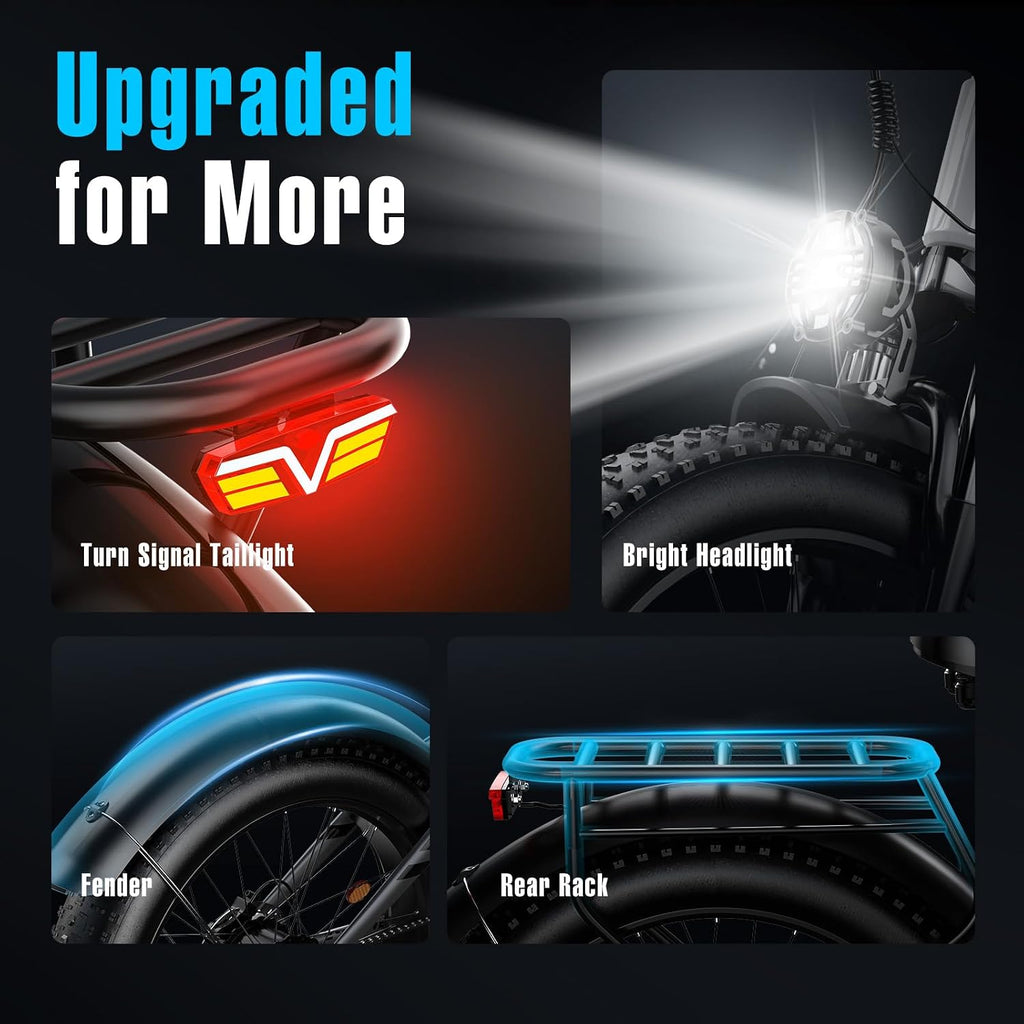 Dual Motor Electric Bike for Adults, 3000W Peak 52V 20AH Battery E Bike 26' x 4.0' Fat Tire Electric Mountain Bike Step-Thru Electric Bicycle for Women/Men, Up to 38MPH, Dual Hydraulic Brake