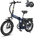 Wildeway Folding Electric Bike for Adults with 750W Motor 32Ah Battery Long Range FW11 Ebike 20 * 3.0 Fat Tire Foldable Adults Electric Bicycle for Men Women City Commuter Delivery 2 Seat