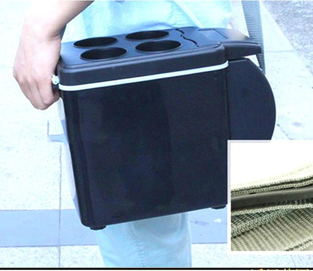 Mini Fridge,12V DC Portable Thermoelectric Cooler and Warmer 6L Little Tiny Refrigerator Electric Cooler for Skincare, Beverage, Food, Home, Office and Car