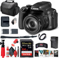 Canon PowerShot SX70 HS Digital Camera (3071C001) + 64GB Card + Corel Photo Software + LPE12 Battery + External Charger + Card Reader + HDMI Cable + Deluxe Soft Bag + Flex Tripod + More