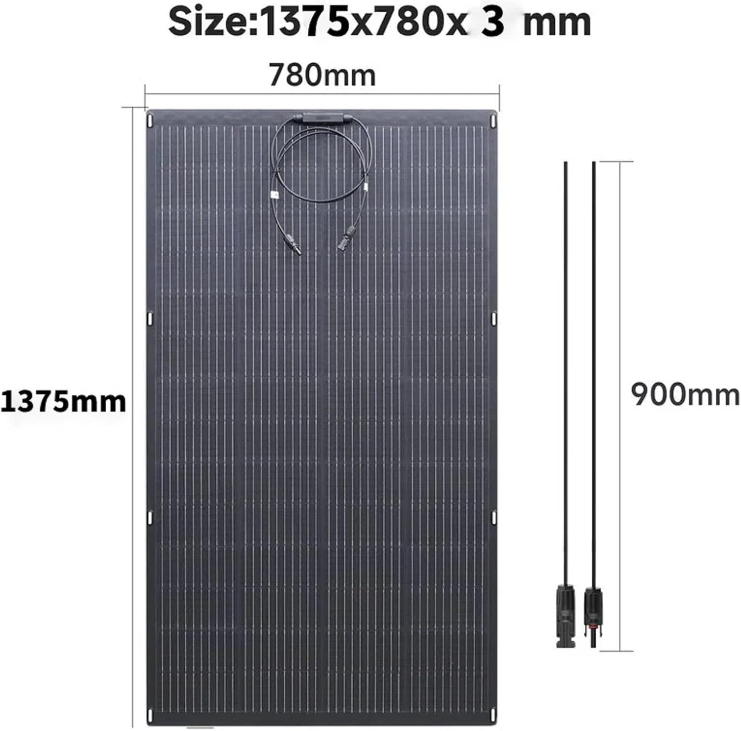 ALLPOWERS SF200 Flexible Solar Panel 200w Ultra Thin 3mm Bendable Monocrystalline Solar Charger with 25% Efficiency IP68 Waterproof for RV Van Marine Boat Camping Off Grid