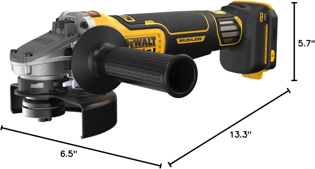 DEWALT 20V MAX* XR Brushless Cordless 4-1/2 in. - 5 in. Variable Speed Paddle Switch Grinder (Tool Only) (DCG410VSB)