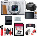 Canon PowerShot SX740 HS Digital Camera (Silver) (2956C001) + 64GB Memory Card + Card Reader + Deluxe Soft Bag + Flex Tripod + Hand Strap + Memory Wallet + Cleaning Kit
