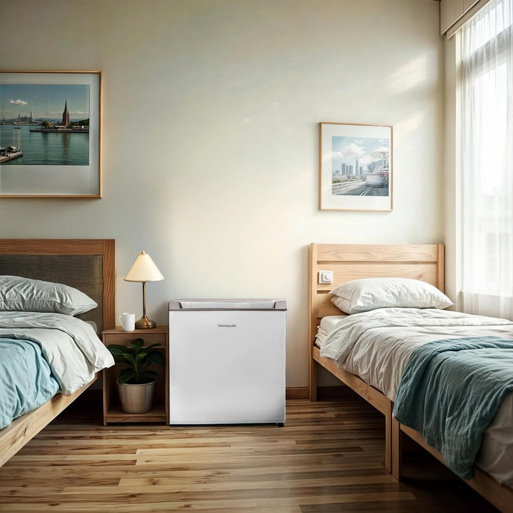 Frigidaire 1.6 cu ft Compact Mini Fridge, Perfect for Home or Office, Contemporary Series, White
