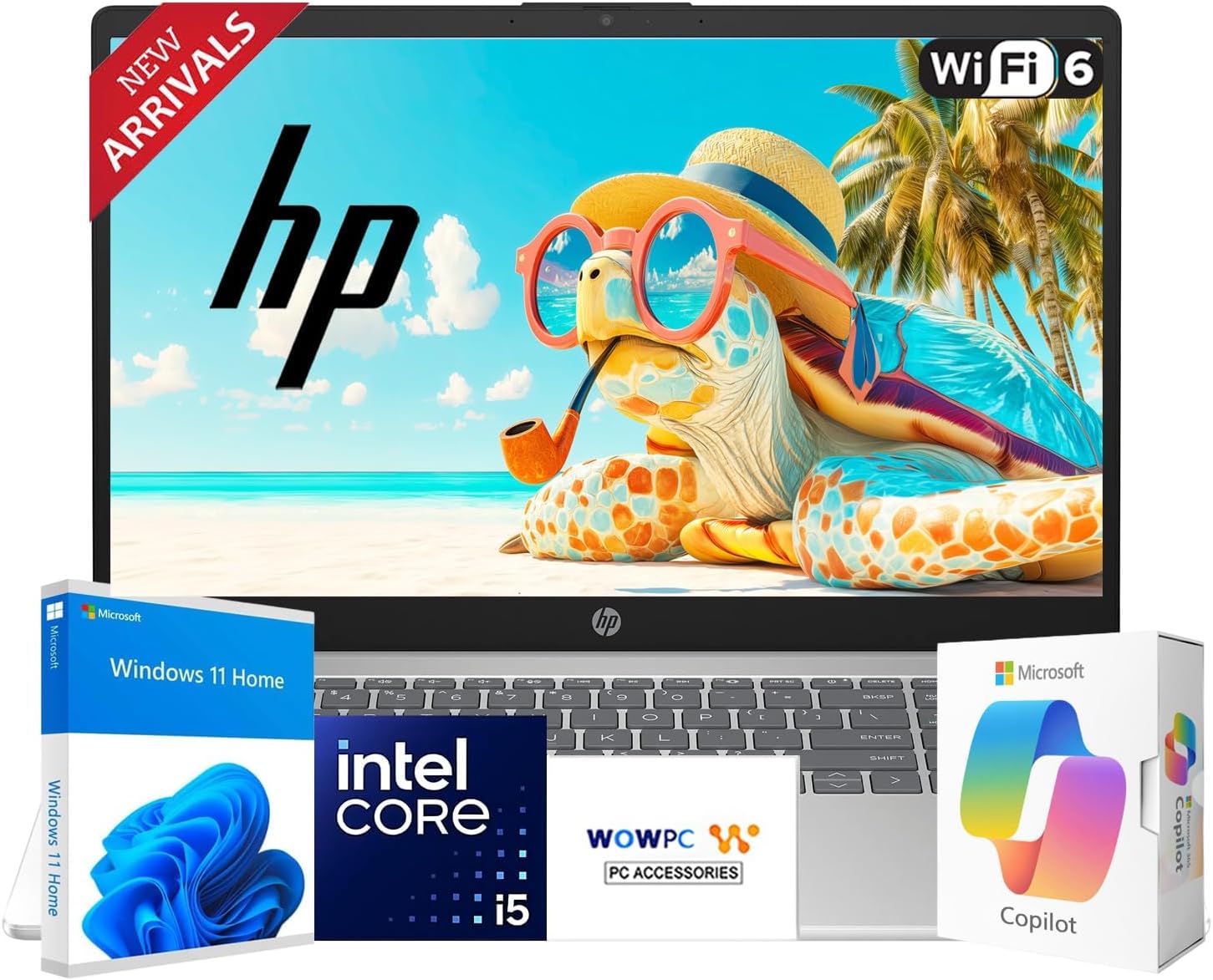HP New 15.6' FHD Business Laptop(2025-2026 Edition), Microsoft Office Included, Intel Core i5-1335U 10-Core Processor, 64GB RAM, 2TB SSD, Long Battery Life, Ultra Quiet Design, Windows 11 Pro, WOWPC