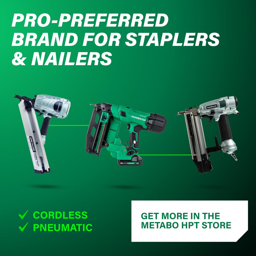 Metabo HPT 18V MultiVolt Brushless Pro 16-GA Straight Finish Nailer Kit, 16 Gauge Finish Nailer, Power Tool with 2.0Ah Lithium Ion Battery, 1' to 2-1/2' Nails, Powerful Brushless Motor, NT1865DSA
