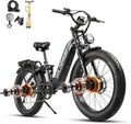 Wildeway 2600W Dual Motor Electric Bike for Adults 48V 30AH Removable Battery 32MPH 26' Terrain Fat Tire 80 Miles Long Rang Mountain Bike Full Suspension with Hydraulic Disc Brake Bicycle