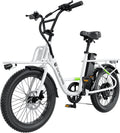 isinwheel U7 E Bike for Adults Electric Bike with Dual Cargo Rack, 48V 1000W Peak Ebikes for Adults, 7 Speed Gear, 20mph Step Thru Cruiser Electric Bicycles, 20' × 3' Fat Tire Ebike